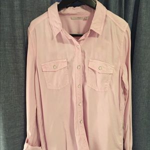 Halogen pink button down women’s shirt